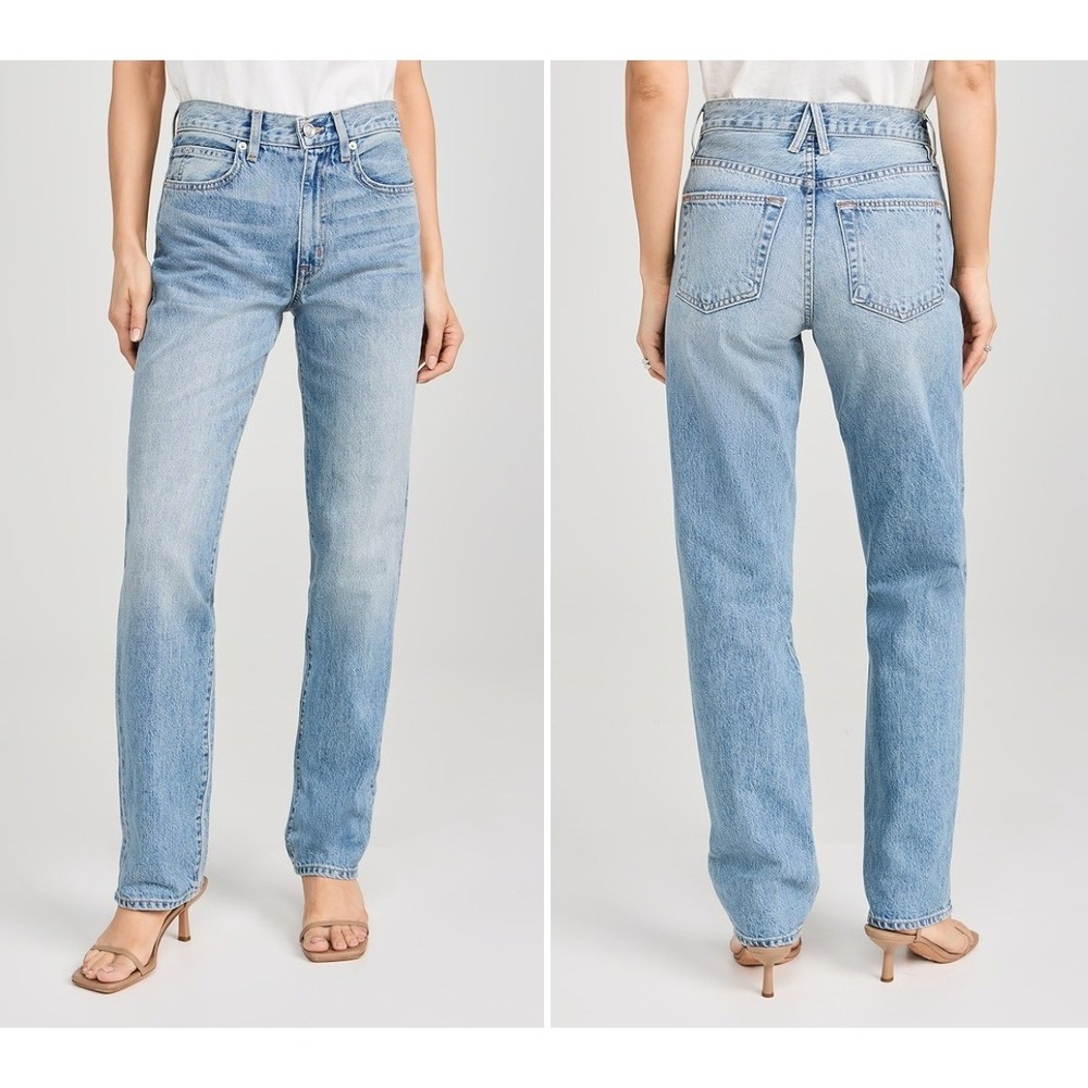 SLVRLAKE Sophie Long Jeans Size 24 Blue Medium Wash Raw Hem High Rise SOPL7075